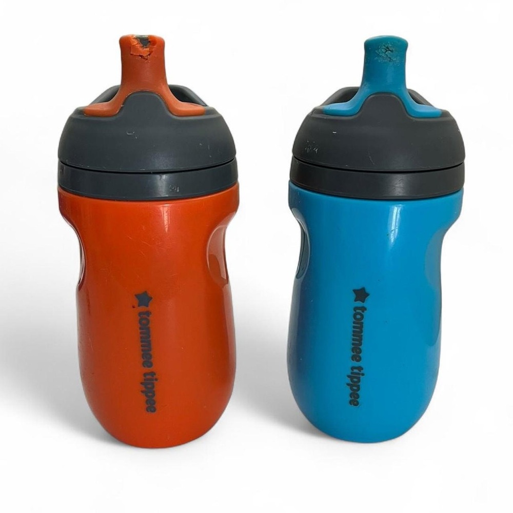 2 Tommee Tippee 9oz Insulated Toddler Unisex Sippy Cup Bundle Lot Boy Girl